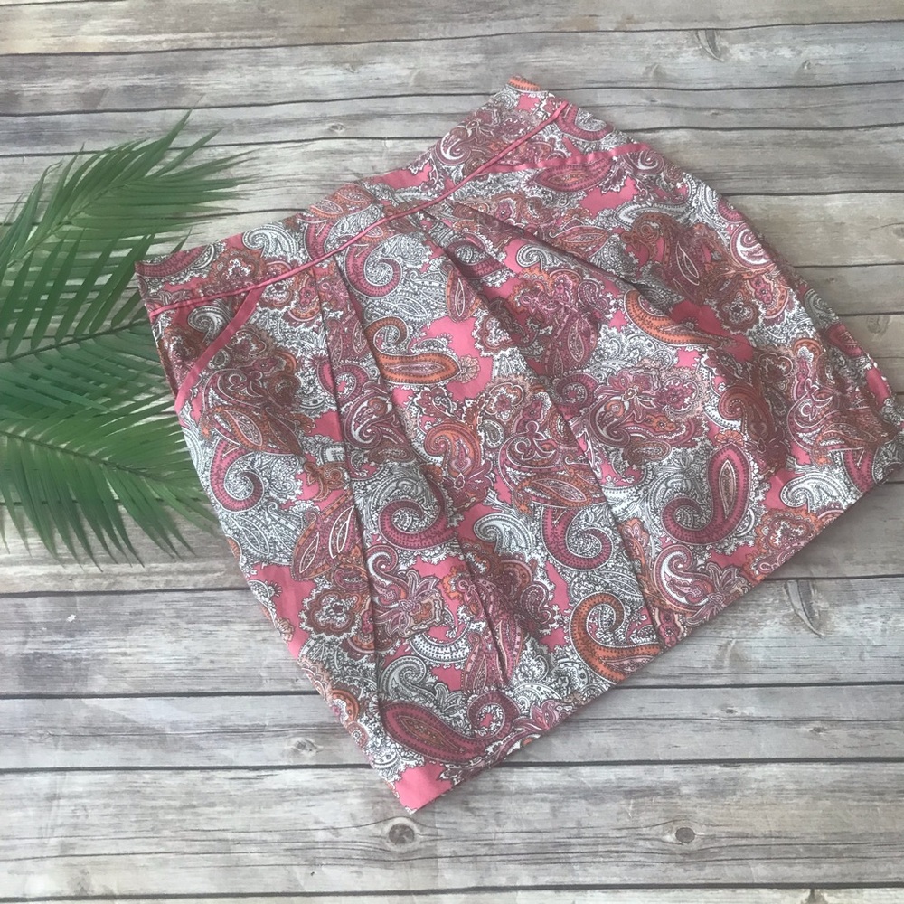 H&M Pink Paisley Print Skirt